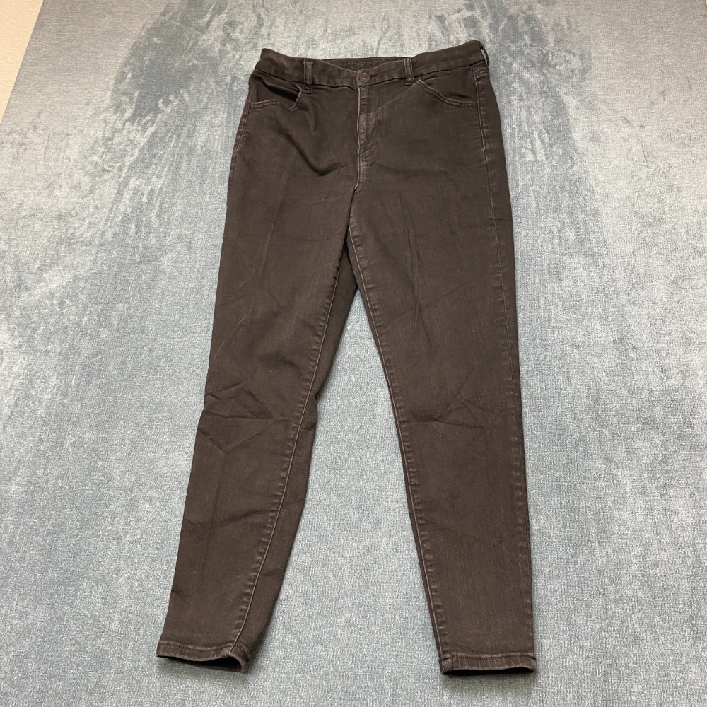 American Eagle Outfitters Next Level Stretch Jeans Womens 14 Black Denim Cotton